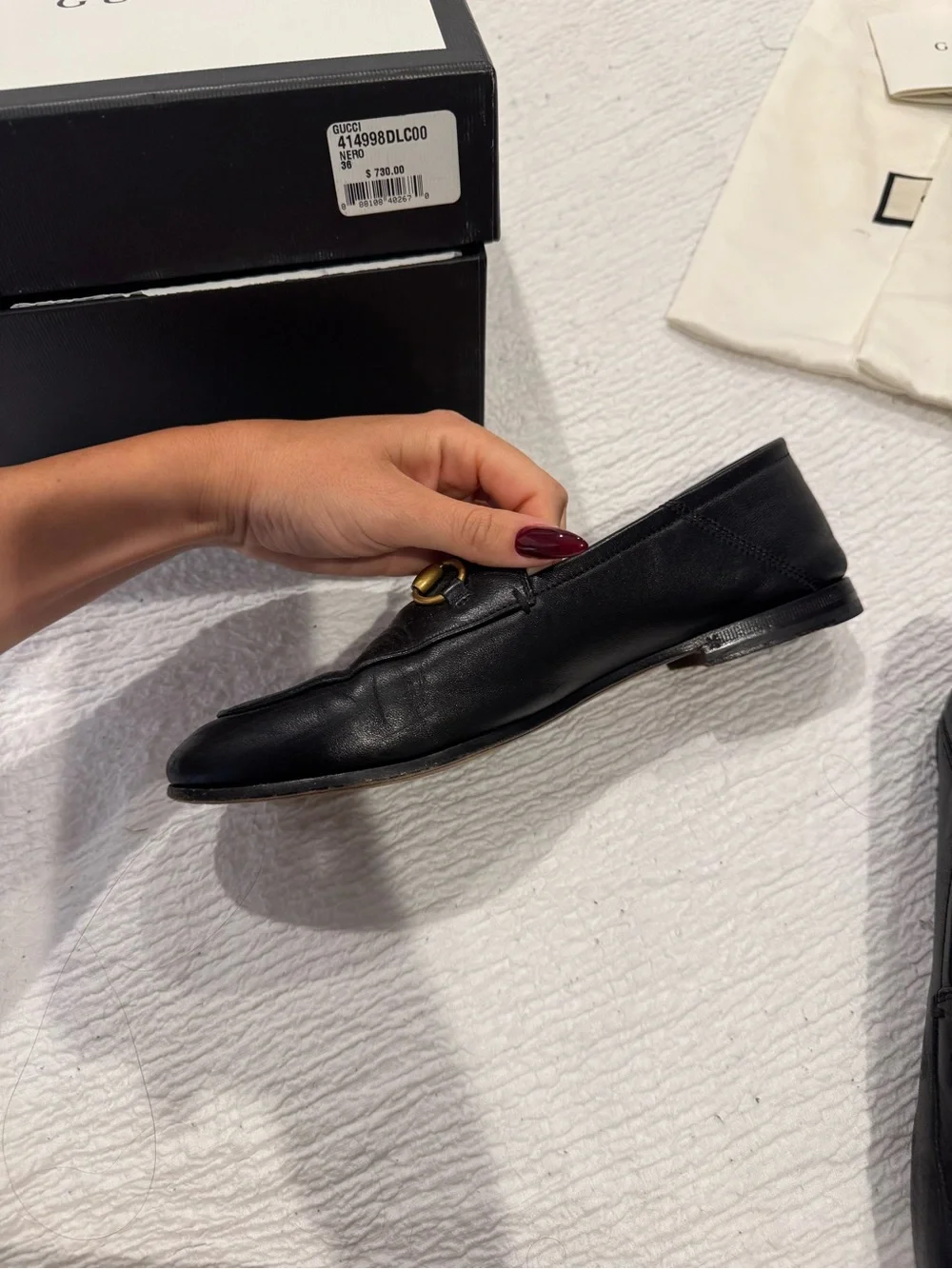 Gucci black leather